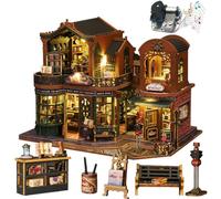 Maison de poupée miniature DIY 3D - Mini maison de poupée faite à la main - Kit de construction de mouvement musical pour ami et amoureux - Cadeau (sans housse de protection contre la poussière)