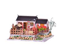 Maison de poupée miniature en bois à faire soi-même - Maison de campagne chinoise faite à la main - Modèle éolien - Cadeau de Saint-Valentin ou de mariage