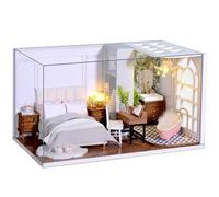 Maison De Poupée Miniature En Bois Fait À La Main, Bricolage, Maison De Poupée Assemblée, Jouets Amusants, Cadeaux Créatifs