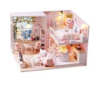 Maison De Poupée Miniature En Bois Pour Enfants, Bricolage Avec Meubles, Temps D'attente, Jouets, Cadeaux D'anniversaire Et De Nouvel An