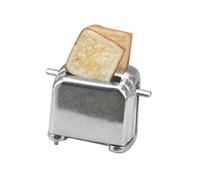 Maison De Poupée Miniature, Grille-Pain, Machine À Pain, Avec Batterie De Cuisine, Mini Accessoires De Décor, Échelle 1/6 1/12