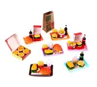 Maison De Poupée Miniature, Hamburger, Tasse De Coke, Chips, Restauration Rapide, Accessoires De Cuisine, Jouets, Échelle 1/6