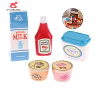 Maison De Poupée Miniature Nourriture Mini Sauce Ketchup Confiture Sauce Tomate Yaourt Glacé Poupées Cuisine Jouets Cadeaux Pour Enfants Petite Enfance