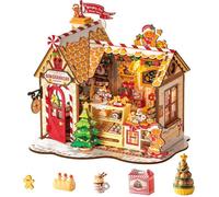 Maison de poupée miniature - ROBOTIME Maison miniature de Noël en pain d'épice à faire soi-même