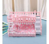 Maison De Poupée Pour Barbie, Accessoires De Poupée, Simulation De Meubles Européens, Lit Double De Princesse Avec Des Escaliers, Jouets
