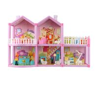 Maison De Poupée Pour Bébé, Villa, Bricolage, Maison Assemblée, Château Doux, Modèle Princesse, Construction À La Main, Mini Ensemble De Jouets