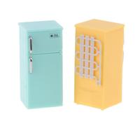 Maison De Poupée Rétro, 1 Pièce, Réfrigérateur Miniature, Congélateur, Modèle Mini Simulation, Meubles De Cuisine, Décor De Maison De Poupée