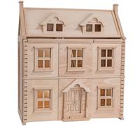 Plan Toys - Maison de poupées victorienne PT7124 3 étages fenêtres coulissantes