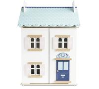 Le Toy Van – Maison de poupée H125 Blue Belle en bois FSC Montessori, 2 étages, 3 ans, 44×36×66 cm