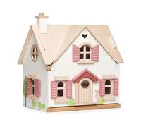 Tender Leaf Maison de Poupée: Chalet 'Cottontail' 44x33,2x47,5cm, Un Chalet de Campagne avec Un Ensemble de Meubles (poupées sont Vendus séparément), en Bois, en boîte 43x12,8x46cm, 3+