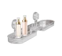 Maison de rangement de tasse d'aspiration : étagère de douche murale sans glissement | Organisateur de salle de bain amovible, support de porte-savon, plateau de nettoyant pour le visage, alm