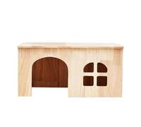 Maison de rats du désert - Cage pour animaux de compagnie en bois avec fenêtre et porte comme environnement de vie | Cabane ventilée pour lapins | Reste Jouer Dormir Pour Chinchilla Hérisson Fret