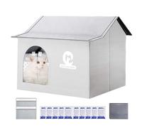 Maison de refroidissement pour animaux de compagnie | Abri de chat refroidissant robuste | Cave de sommeil fraîche pour animaux de compagnie | Maison de chat pliable avec pack de glace | Sauver un abr