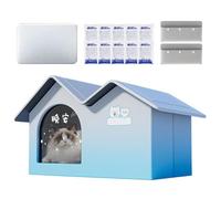 Maison De Refroidissement pour Chat avec Sac De Glace - Chambre D'isolation Hydroélectrique sous Le Sol, Bouclier Balistique Anti-Griffes 1680D, Conductrice Thermique Omnidirectionnelle, Pack D