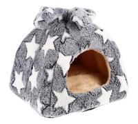 Maison de Repos Chauffante pour Hamster, Doublée, en Éponge et Peluche | Convient au Lapin, Pose au Sol, Respirante, Sommeil Confortable, Accessoire pour Petits Animaux