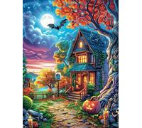 Maison de sorcière en Automne 300 Pieces Casse-tête Expert Confirmé en Carton Épais Rigide Contes de fées Animaux et Plantes Très Difficile Niveau Expert Motif Complexe Cadeau Anniversaire Premium 3