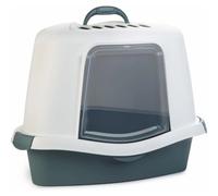 ZOLUX Maison de Toilette d'angle avec Pelle 54 x 40 x 40 cm - Bleu Acier - pour Chat