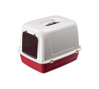 Maison de toilette Bac a litiere pour chat CLEAR CAT 10 - Plastique - Filtre a charbon actif - Porte -