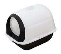 Maison de Toilette Bac À Litière pour Chat Fermé Résistant Aux Éclaboussures avec Couvercle Et Pelle À Litière Bord Haut sans Odeur Nettoyage Facile Chatons, Lapins(Black)