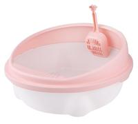 Maison de Toilette Bac à litière pour Chat rehausseur Facile Nettoyer bac pour pour Animaux de Compagnie pour Chatons, Lapins(Rosa)