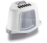 Stefanplast - Maison de Toilette Corner, 54 x 40 x 40 cm cm, Hauteur 40 cm, Gris Pierre, pour Chat.