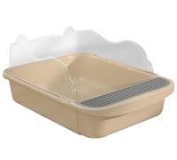 Maison De Toilette pour Chat Bac À Litière pour Chat De Compagnie À Dessus Ouvert, Toilettes À Haut Côté pour Éviter Les Fuites De Sable, Bac À Litière pour Chaton, Bac À Sable Bac À Litière Chat
