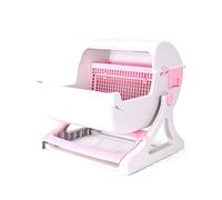 Maison De Toilette pour Chat Bac À Litière pour Chat Structuré avec Tamis Litière pour Chat Semi-Automatique Nettoyage Rapide Plateau Réutilisable,Rose