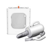 Maison de Toilette pour Chat Boîte de séchage for Animaux Compagnie Chats Petits Chiens Sèche-Cheveux Maison(Blanc)