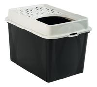 Rotho Maison de toilette TOP 50 l – PP recyclé – 57,2 × 39,3 × 40,4 cm – Noire G