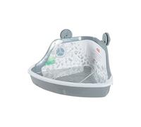 - Maison de toilettes d'angle pour rongeurs 32x25 cm gris