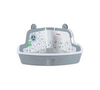 - Maison de toilettes d'angle pour rongeurs 41.5x31 cm gris