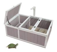 Maison de Tortue clôture d'Habitat de Tortue Petite cabane en Bois intérieur extérieur -91.5 x 61 x 33 cm