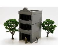 Maison de ville à plusieurs étages Vietnam pour tablette Wargaming VUBT1 - Terrain imprimé en 3D - Inspiré de villes comme Saigon et Hue - Convient pour l'échelle de 28 mm et 15 mm (20 mm)