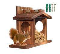 Maison d'écureuil - Maison en Bois, boîte de mangeoire écureuil | Station d'alimentation du Toit Amovible, Maison d'observation de la Faune pour décoration de Jardin dans la Cour pour Les de m