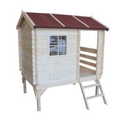 Maison D'enfants En Bois Surélevée - Maison De Jeux Pour L'extérieur 265x130xh175cm/1.1m2 - Maison Jardin Enfant Exterieur Bois - Maison D'été Extérieure Timbela M501b