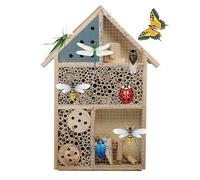 Maison des Abeilles - Hôtel Insectes de Jardin en Bois | Bee House Hotel Butterfly House Maison à coccinelles en Bois fabriquée à la Main, Habitat Naturel pour Insectes pour Jardin, terrasse ou co