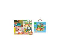 Maison des lapins - set de 24 pièces avec 4 scénarios de puzzle