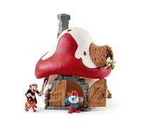 Schleich Figurine Maison des Schtroumpfs 20803 – Avec 2 figurines (Schtroumpf, Gargamel)
