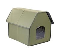 Maison d'extérieur isolée pour chats - Assemblage facile - Pour l'hiver - Imperméable - Grand abri pliable - Maison pour animaux domestiques