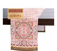 Maison d'Hermine - Chemin de table 100 % coton - Longueur : 150 cm - Décoration de Noël pour maison, cuisine, salle à manger, fête, mariage, enterrement de vie de jeune fille - Damasque - 50 x 150 cm