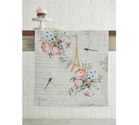 Maison d'Hermine Chemin de Table 100% Coton Simple Couche, 150 cm de Long, pour la Maison, la Cuisine, Les Repas, Les fêtes, Les Mariages, Cadeau Saint Valentin Femme (50 cm x 150 cm)