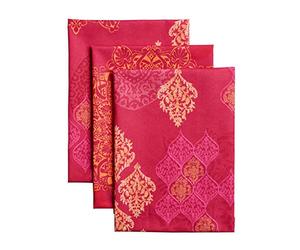 Maison d'Hermine - Ensemble de 3 torchons de cuisine 100 % coton, 70 x 50 cm, réutilisables, avec boucle de suspension pour la cuisine, la salle à manger, décorations de Noël (Versailles)