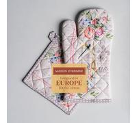 Maison d'Hermine - Ensemble manique et Gant de Cuisine 100% Coton (19 x 33 cm et 20 x 20 cm) - Gants résistants à la Chaleur pour Manipuler Les Plats Chauds Cadeau Saint Valentin pour Homme