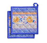 Maison d'Hermine Lot de 2 maniques 100% Coton résistant à la Chaleur, 20 cm x 20 cm, avec Boucle, pour Manipuler Les Plats Chauds et Cuisiner Cadeau Saint Décorations de Pâques