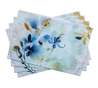 Maison d'Hermine Lot de 4 napperons réutilisables 100 % coton lavables pour cuisine, salle à manger, décoration, mariage, restaurant, printemps/été (Lazy Summer Days, 33 cm x 48 cm)