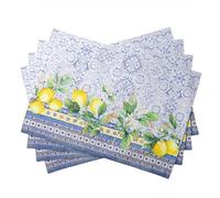 Maison d'Hermine - Lot de 4 Sets de Table 100% Coton lavables et réutilisables pour la Maison, la Cuisine, Les Repas, Les fêtes, Les Mariages, Cadeau Saint Cadeaux fête des mères (33 cm x 48 cm)