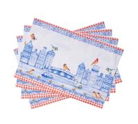 Maison d'Hermine - Lot de 4 Sets de Table 100% Coton lavables et réutilisables pour la Maison, la Cuisine, Les Repas, Les fêtes, Les Mariages, Cadeau Saint Décorations de Pâques (33 cm x 48 cm)