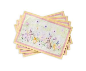 Maison d'Hermine - Lot de 4 Sets de Table 100% Coton lavables et réutilisables pour la Maison, la Cuisine, Les Repas, Les fêtes, Les Mariages, Cadeau Saint Cadeaux fête des mères (33 cm x 48 cm)