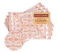 Maison d'Hermine Lot de 4 sets de table, 100 % coton, lavables, réutilisables, pour décorations de Noël, cuisine, salle à manger, mariage (Cachemire, 33 x 48 cm)