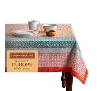 Maison d'Hermine Nappe rectangulaire 100% Coton 180 cm x 140 cm, Réutilisable, idéal au Quotidien, pour Les Repas, Les fêtes et la Cuisine Printemps/été (Provence)